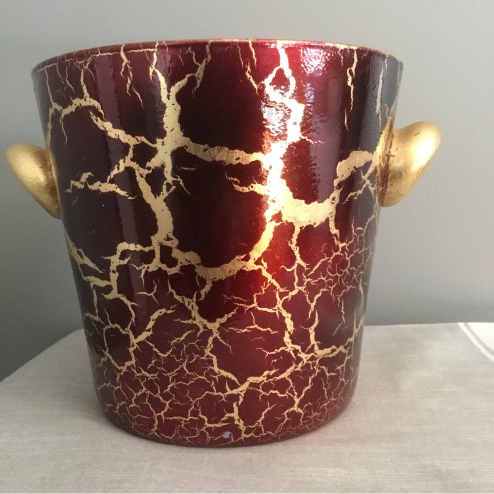 Red and Gold Decorative Bucket